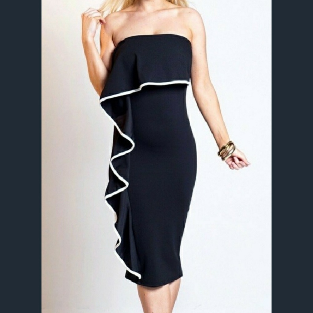 Off the Shoulder Ruffle Dress - Picture 3 of 3